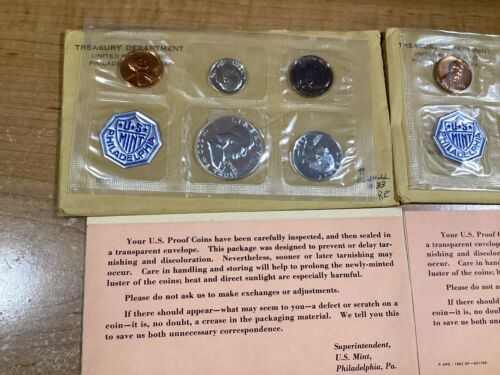 Lot of 4-1962 U.S. Mint Silver Proof Sets w/OGP Cello Sealed Coins-032422-33 - 第 2/3 張圖片