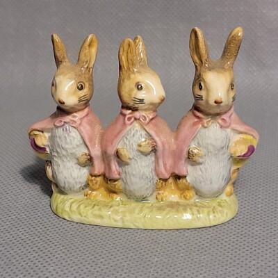 Beatrix Potter Flopsy Mopsy and Cottontail Figurine Royal Doulton
