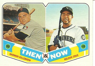 2018 TOPPS HERITAGE KILLEBREW/CRUZ THEN & NOW BASEBALL CARD     TN-7