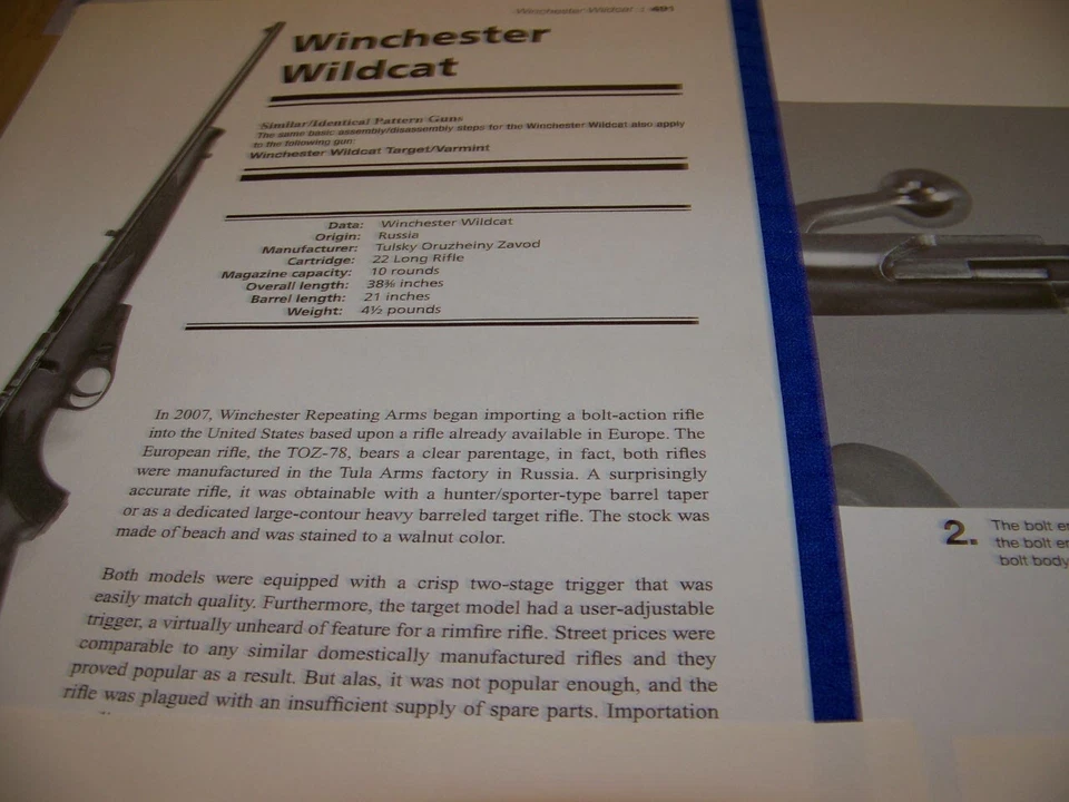 WINCHESTER WILDCAT (.22 LR)..FIELD STRIP & REASSEMBLY TIPS (603MM) - Image 2 of 4