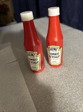 Vintage Heinz Tomato Ketchup Plastic Bottle Salt and Pepper Set Box 14 47