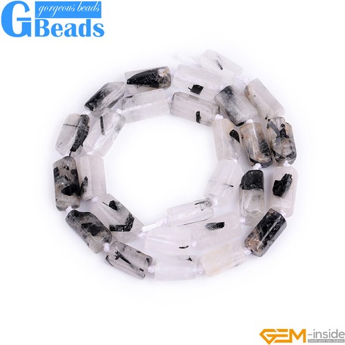 Natural Assorted Gemstone Faceted Tube Column Beads for Jewelry Making 8x12mm - Picture 138 of 192
