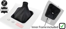 SCHWARZ NAHT LEDER SCHALTSACK + KUNSTSTOFFRAHME F?R ALFA ROMEO BRERA 2006-2011