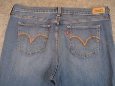 Levis 515 Jeans Womens 14 Blue Denim Bootcut High Rise Medium Wash Retro 34x31