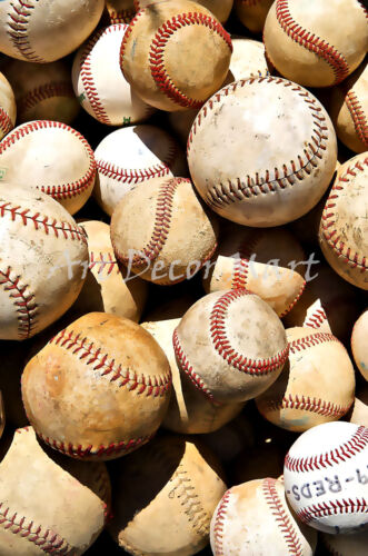 Pelotas de béisbol - ARTE DE PARED EN LIENZO O IMPRESO - Imagen 2 de 2