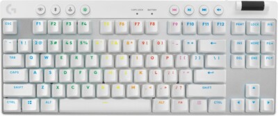 Logitech G PRO X TKL LIGHTSPEED kabellose mechanische Gaming Tastatur, Weiß