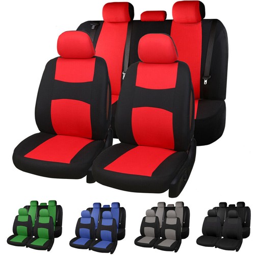 Universal Auto Seat Covers Full Set For Car Truck SUV Van Front+Rear Protector - Picture 2 of 21