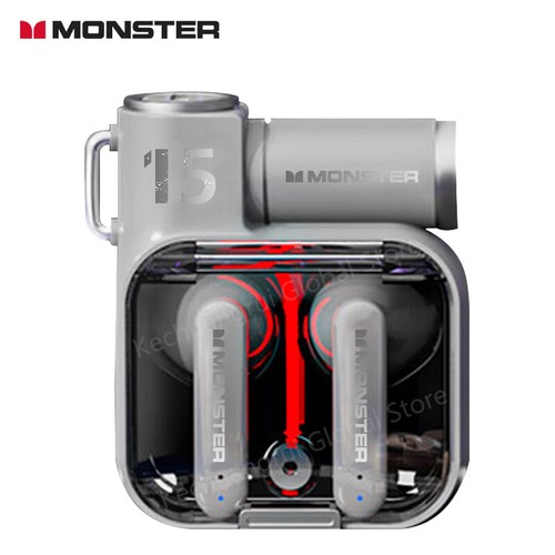Oryginalne bezprzewodowe słuchawki Monster XKT15 Bluetooth 5.3 TWS Gaming Earbuds RGB - Zdjęcie 24 z 26