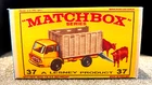 Matchbox Lesney No 37 Cattle Truck  Empty Box Repro  style E