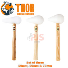 Thor plastic pear shaped bossing mallet hammer 8898SP, 8899SP & 8900SP set of 3