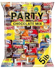 Chocolate Candy Variety Pack, 5 lb Bulk Assorted Mini Bars, Individually Wrapped