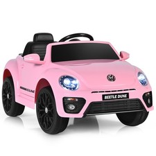 12V Kids Ride On Car Licensed Volkswagen Beetle w/ Remote Control  Music Pink