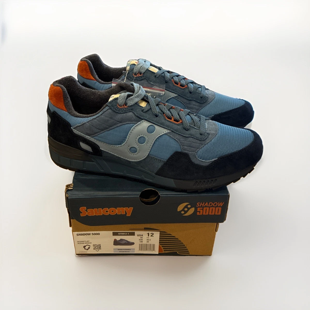 Saucony x Faherty Shadow 5000 Sneakers Mens 9 EUC‎ lace Up Leather Comfort Blue Saucony Shadow 5000 Blue | eBay main image 3