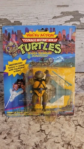 Teenage Muntant Ninja Turtles Sewer Swimmin' Donatello 1989 - New in Dmg Pkg