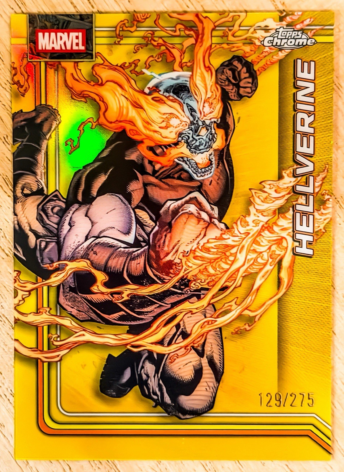 2026 Topps Chrome Marvel Comics #125 Hellverine Yellow Refractors /275