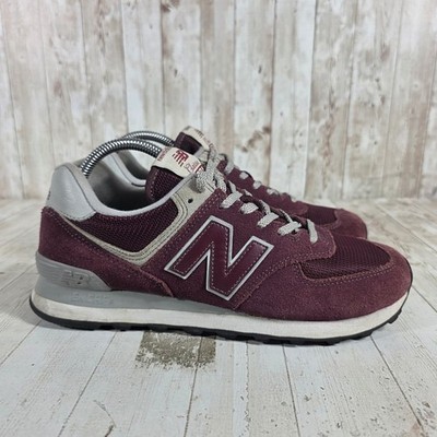 New Balance 574 Classic Womens Burgundy Suede Sneakers WL574ER Size 9.5