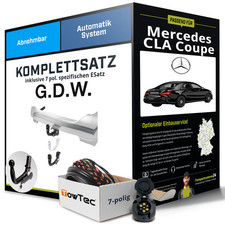 Für MERCEDES CLA Coupe Typ C117 Anhängerkupplung abnehmbar +eSatz 7pol 13-19 Set