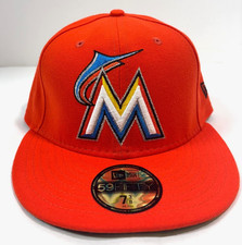 Miami Marlins MLB NE 2017 AC Road Fitted Hat~Orange