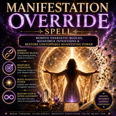 Manifestation Override Spell - Remove Energetic Blocks, Reinforce Intentions & R
