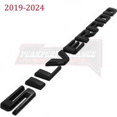 Fender Rear Letter Emblems Badge Nameplate For Silverado 2019-24 Gloss Black