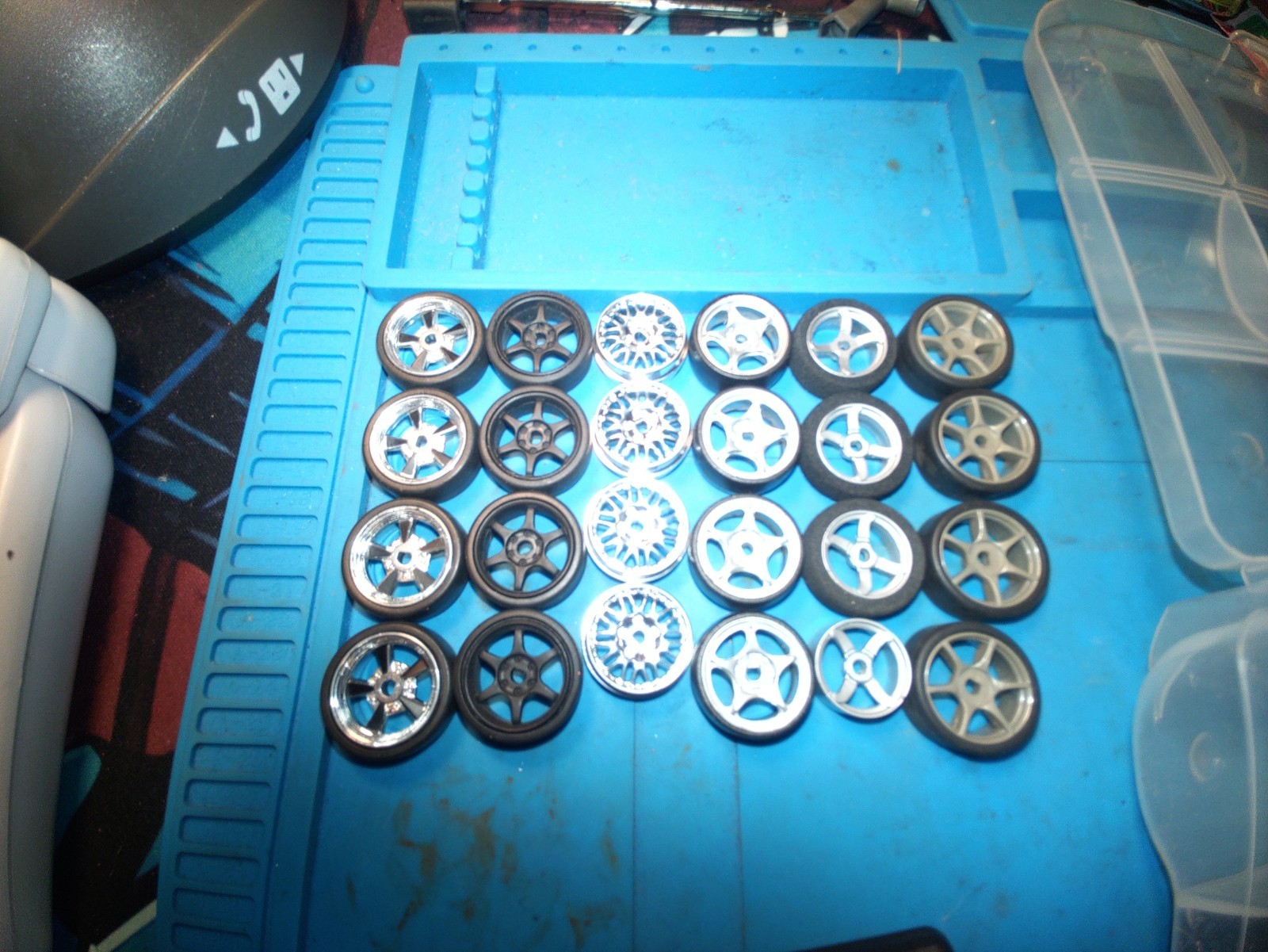 Radio Shack XMods Parts ,Wheels, And Tools Lot - Image 2