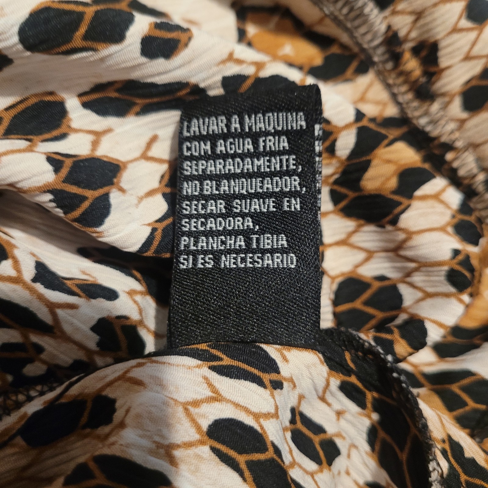 Sioni Python Snake Print Blouse  Unique Curled Te… - image 13