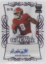 2021 Leaf Trinity Clear Purple Foil 10/10 Stevie Scott III #CA-SS3 Auto 13sf