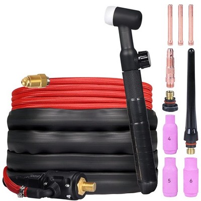 ARCCAPTAIN TIG Welding Gun, WP-17V Argon Torch with 13FT Red Air Hose...
