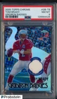 2005 Topps Chrome Gridiron Badges #GB-TB Tom Brady GU Pro-Bowl Patch /100 PSA 8