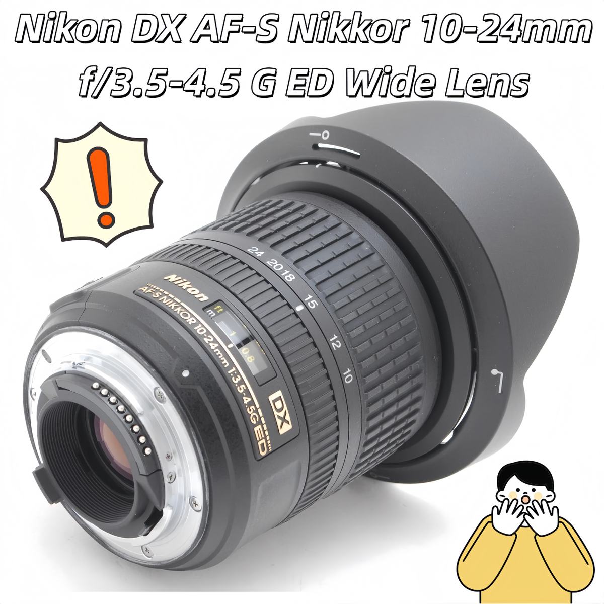 Nikon DX AF-S Nikkor 10-24mm f/3.5-4.5 G ED Wide Lens For
