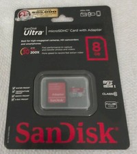 SanDisk Ultra MicroSDHC Card With Adapter New 