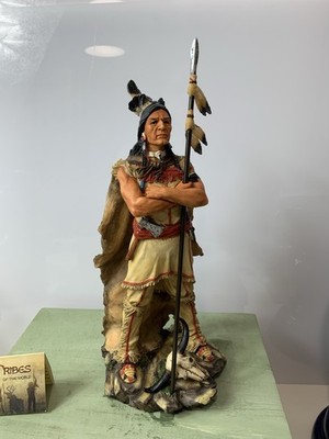 Vintage Tribes of the World Indianer Samoset 2003 Figur 30cm signiert VERONESE