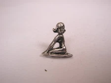 Naked Lady Mudflap Girl Silhouette Nude Girl Vintage Tie Tack Lapel Pin f28