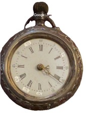 Antique STERLING SILVER Ladies Pocket Watch Not Working For Repair