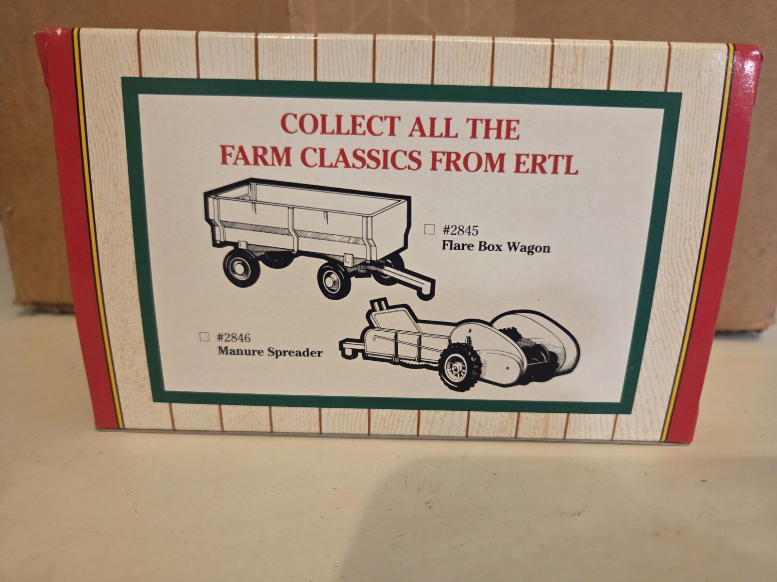 Ertl Farm Classics Flare Box Wagon 1:43 Diecast Metal Silver/Red/Black ...