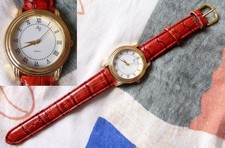 Armbanduhr AS Uhr Herrenuhr vergoldet flach