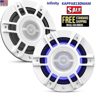 Infinity KAPPA8130MAM Kappa Series 8'' 3 way Premium Marine Speaker RGB lighting