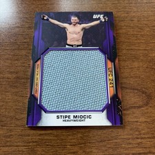2020 UFC Knockout Stipe Miocic Jumbo Mat Relic Purple 14/25