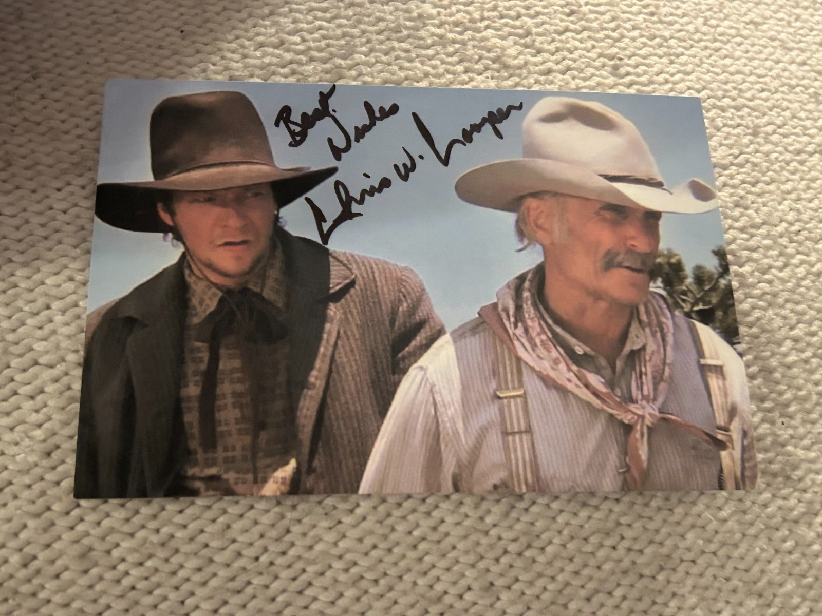 Actor CHRIS COOPER Signed 4x6 LONESOME DOVE Photo AUTOGRAPH