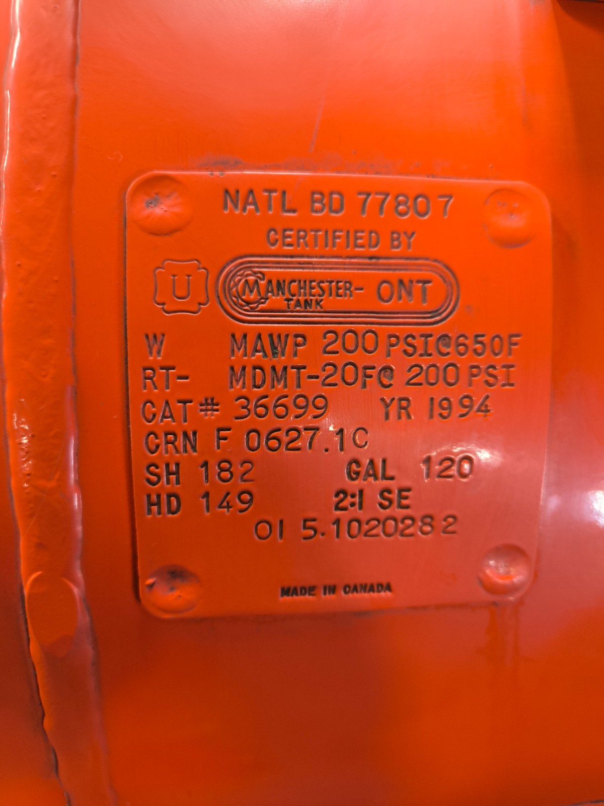 DeVilBliss VAV-5061 Air Compressor 15 HP 230/460V 175 PSI 120G 3 Cyl 112513T39