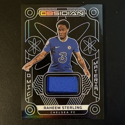 2022-23 Panini Obsidian Soccer Raheem Sterling Atomic Material /50 Chelsea FC