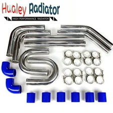 2.5" 64mm Aluminum Universal Turbo Antirust Intercooler Pipe Kit Hose Clamp