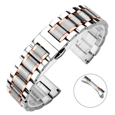 New Stainless Steel Strap 20/21/22mm Butterfly Buckle Universal Metal Watch Band