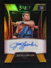 2022 Select WWE Signature Selections Gold Prizm 4/10 Jerry Lawler Auto 0s0g
