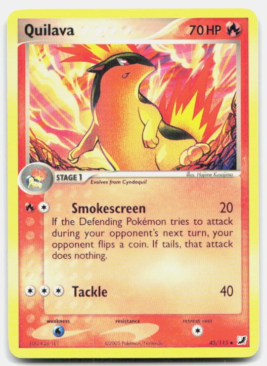 Unseen Forces Quilava 45/115 LP Pokemon Uncommon Tcg Card