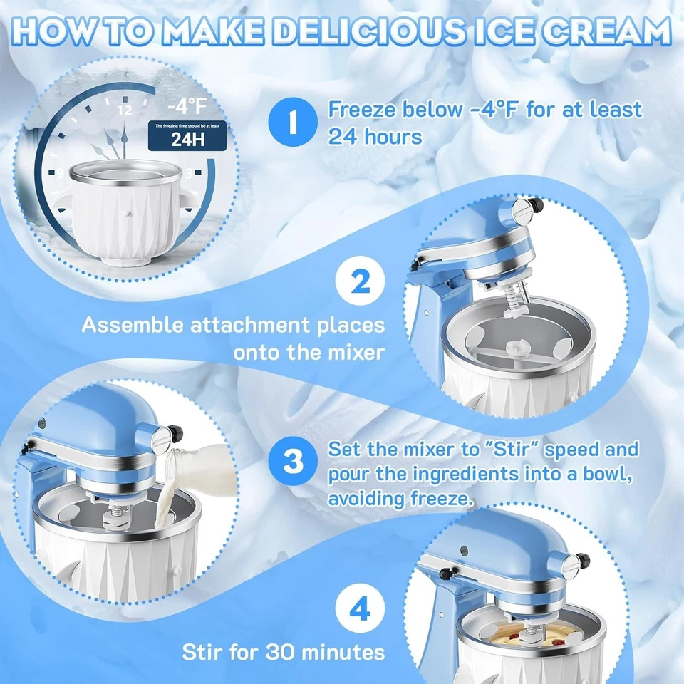Attachment for KitchenAid Stand Mixers for Making Ice Cream & Sorbet - Image 4 of 4