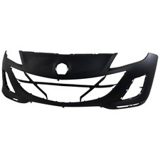 Front Bumper Cover For 2010 Mazda 3 Sedan W Fog Lamp Holes Primed