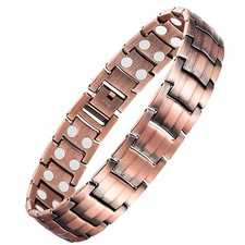 Feraco Men's Copper Magnetic Bracelet Elegant 99.99 Solid Copper Bracelets w...