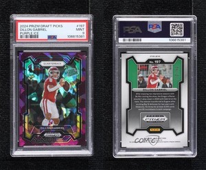 2024 Prizm Draft Picks Rated Prospect Purple Ice /149 Dillon Gabriel PSA 9 MINT