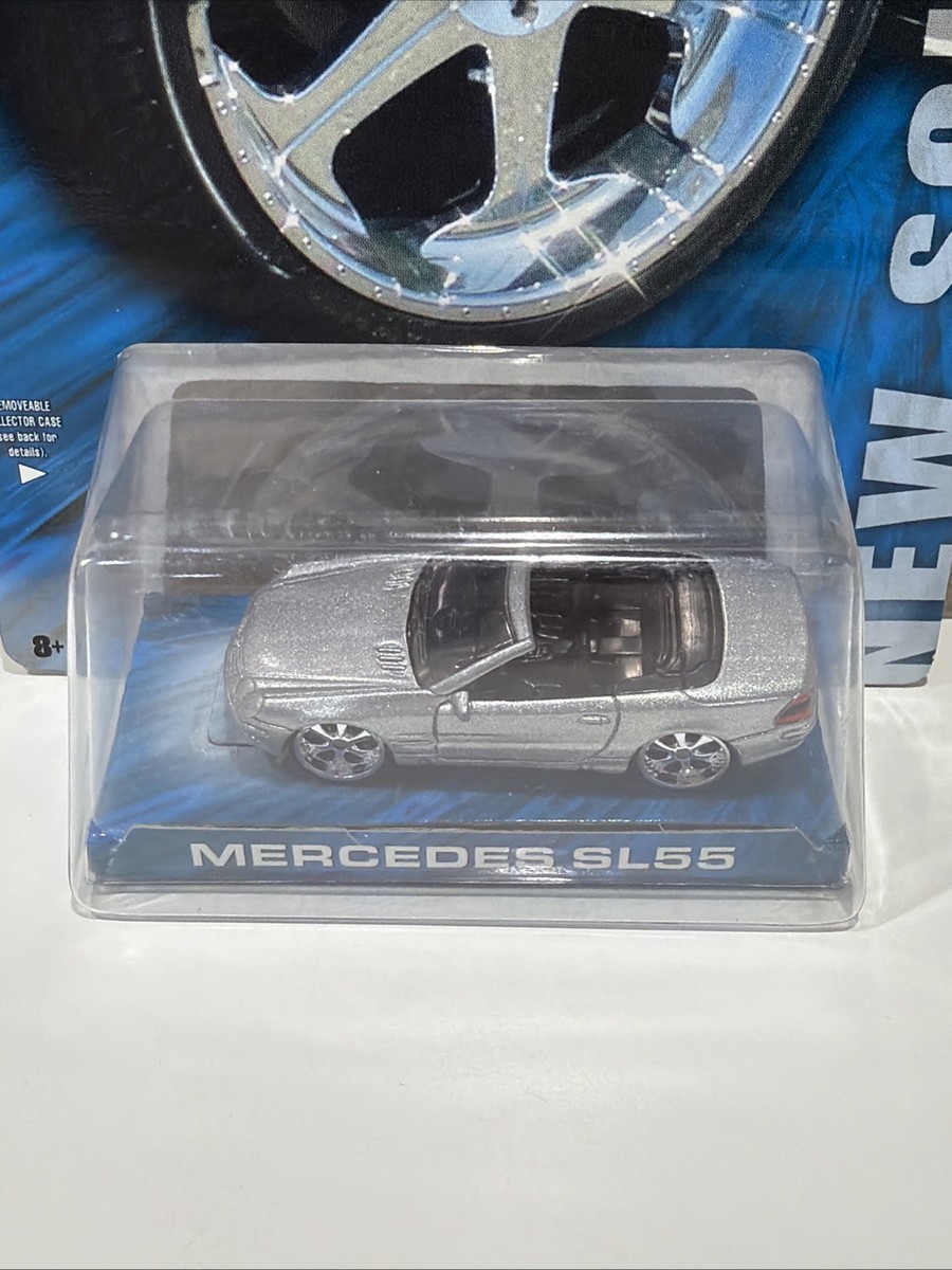 Hot Wheels ホットウィール　メルセデスベンツ　SL55 AMG Hot Wheels Whips West Coast Customs Silver Mercedes SL55 w/RR's